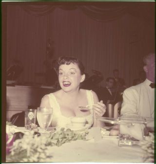 Judy Garland Candid Vintage 2.  25 X 2.  25 Photo Transparency At Party