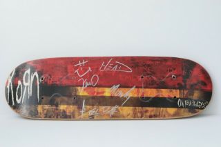 Korn Band 16.  5 " Small Skate Deck Skateboard Signed Autographed Untouchables