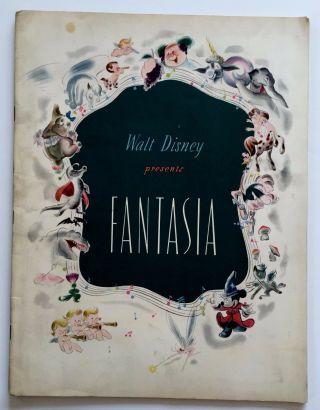 Fantasia Souvenir Program Book 32 Pgs Complete1940 Mickey Mouse Walt Disney 9067