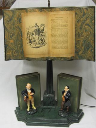 Rare Royal Doulton Charles Dickens Martin Chuzzlewit Figural Lamp & Shade