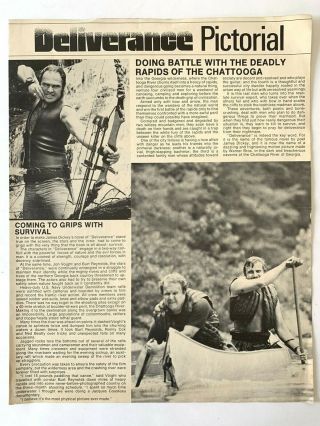 1972 Movie " Deliverance Pictorial " Press Kit Promo John Boorman Burt Reynolds