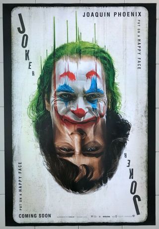Joker Movie Poster International Version C.  27x40 Double Side