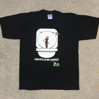 Vintage 1998 South Park Mr.  Hankey The Christmas Poo Black T - Shirt Men’s Large