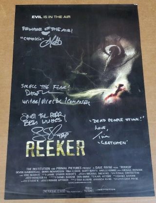 Reeker The Movie Poster Signed By Cast Rare