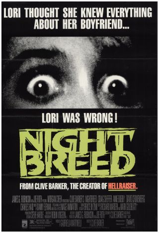 Nightbreed 1990 27x40 Orig Movie Poster Fff - 70043 Rolled Craig Sheffer Horror