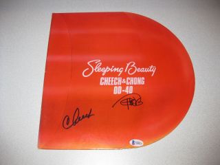 Cheech & Chong Signed Autograph Vinyl Lp Record Album Cover Beckett Sticker