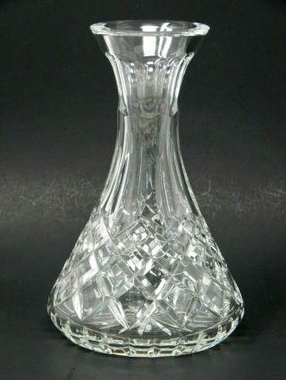 Waterford Crystal Cut Vase Wine Decanter Carafe 9 " Lismore Retail $285