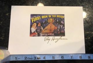 Ray Harryhausen First Man In The Moon Signed Autographed Photo