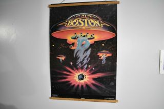 Vintage Rare 34 " X 23 " 1978 Boston Band Poster Ufo Earth Fire Usa