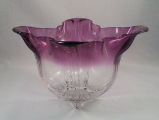 Lovely Steuben Glass Amethyst to Clear Grotesque Bowl 4