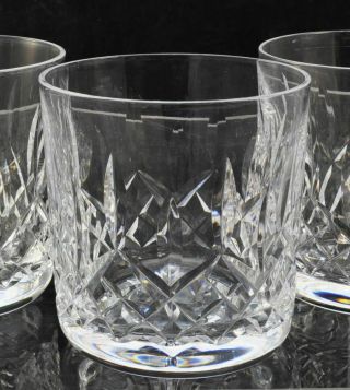 Set of 4 Waterford Cut Crystal Lismore Old Fashioned Tumblers 2
