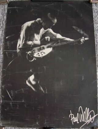 The Jam Paul Weller Fabulous U.  K.  Live On Stage B & W Personality Poster 1977
