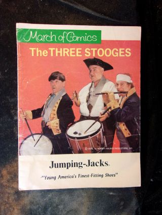 Vintage Three Stooges March Of Comics 373 1972 Fishy Wishes Jumping - Jacks Vg,