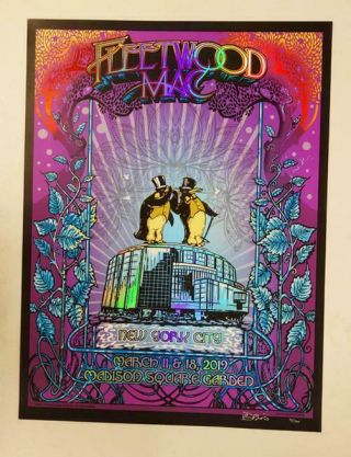 Fleetwood Mac York 2019 Concert Poster Dubois Foil