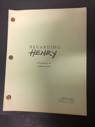 Regarding Henry 2nd Draft Movie Script (jj Abrams,  Henry Ford,  Annette Bening)