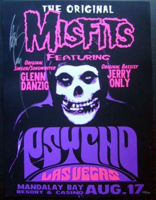 Misfits Psycho Las Vegas 8/1719 Danzig Signed Limited Edition Poster
