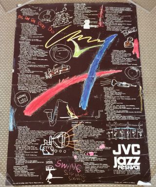1990 Jvc Jazz Fest Jazz Festival York Concert Poster