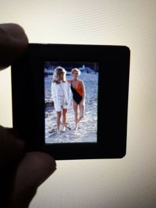 Cheryl Ladd - Farrah Fawcett - 2 Angels - Sexy - Beach - Most Rare - Slide - 35mm - Mn -