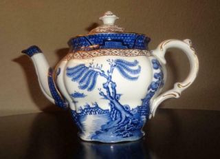 Booths Antique Ceramic Teapot " Real Old Willow Pattern A8025 Made In England "