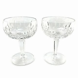 Set Of 2 Waterford Crystal Kildare Coupe Champagne Tall Sherbet Glass 5 1/4