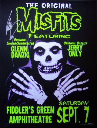 Og Misfits Denver Co Sept 7 2019 Danzig Signed Ltd Ed Blacklight Poster