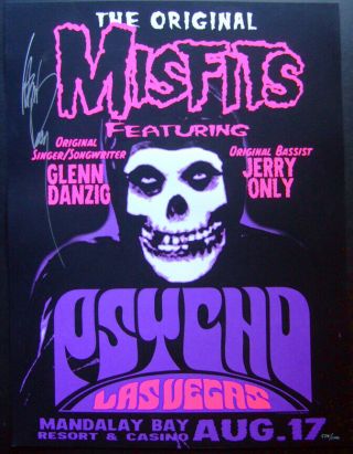 Og Misfits Psycho Las Vegas Aug 17 2019 Danzig Signed Ltd Ed Blacklight Poster
