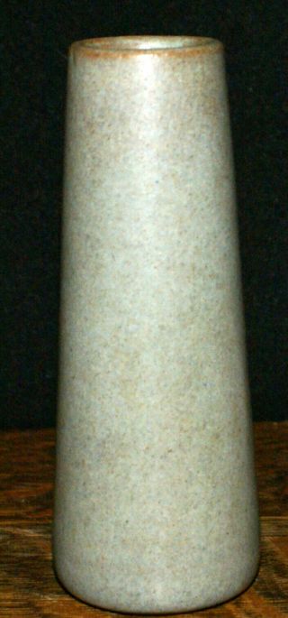 5 " Marblehead Speckled Grey Arts And Crafts Pottery Vase With Ship Logo
