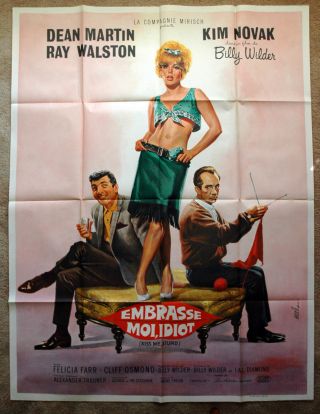 Vintage 1964 Kim Novak - Biller Wilder Movie Poster 1sh Film Art