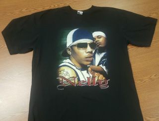 Vtg Vintage Nelly T - Shirt Xxl Rap Hip Hop Rare Black Short Sleeves