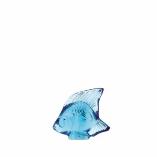 Lalique 3000200 Seal Fish Light Blue Crystal Brand Nib French Ocean Save$$ F/sh