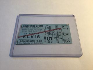 Elvis 1974 Rare Concert Ticket Indianapolis Indiana