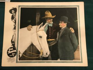 The Tough Guy 1926 Fbo 11x14 " Silent Western Lobby Card Fred Thomson Silver King
