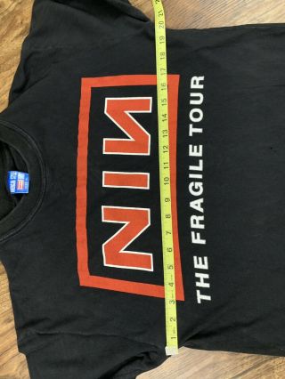 Vintage NIN Nine Inch Nail The Fragile Tour 90s Double Sided Concert Tshirt Sz L 5