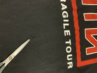 Vintage NIN Nine Inch Nail The Fragile Tour 90s Double Sided Concert Tshirt Sz L 7