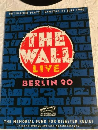 Roger Waters The Wall In Berlin 1990 set of - 2x MASKS,  Program,  and ticket stub 3