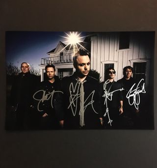 Blue October (4/5) Signed Autographed 12x18 Photo Music Rare Cool Hot