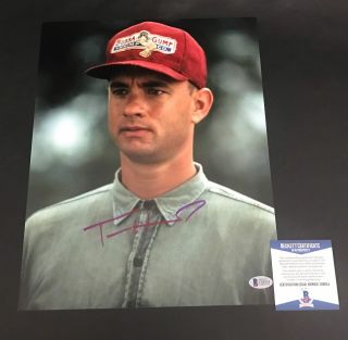 FORREST GUMP TOM HANKS SIGNED AUTO 11X14 PHOTO AUTHENTIC BAS BECKETT 105 2