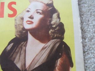 I WAKE UP SCREAMING R48 INSRT MOVIE POSTER RDL BETTY GRABLE VG 6