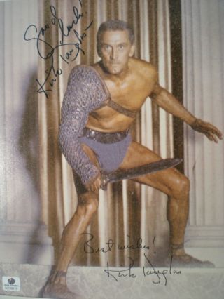 Hand Signed Photo Of The Legendary Kirk Douglas As " Spartacus " - Certified - Ga