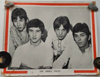 The Small Faces - 1960s Orig Uk Vintage Poster 51 X 63.  5 Cm Valex Blackpool Ltd