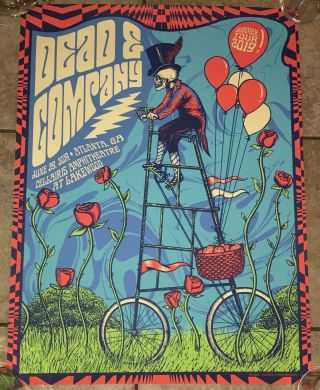 Dead And Company 2019 Poster Print Atlanta Signed S/n Ae /100 Helton Grateful