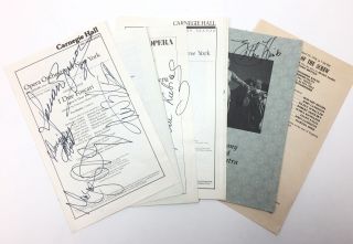 Opera: Group Of Signed Program Pages
