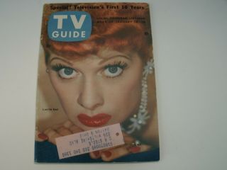 Tv Guide Lucille Ball - - January 12,  1957 - I Love Lucy - - Dayton,  Ohio Edition