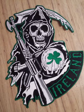 Sons Of Anarchy Ireland Full Size Rocker & Jacket Patches Biker Gang Fx Tv Show