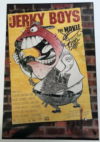 Johnny Brennan Signed 12x18 Poster Jerky Boys The Movie Frank Rizzo Proof