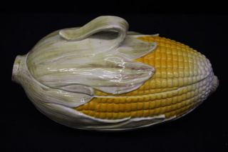 Rare Mancer Corn - On - The - Cob Covered Bowl Tureen Cookie Jar,  Meiselman,  Italy