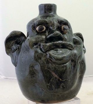 Clete Meaders Face Jug Folk Art Pottery Cleveland Ga Black Ugly Face