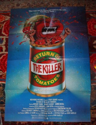 Return Of The Killer Tomatoes One Sheet Vintage Movie Poster 1988