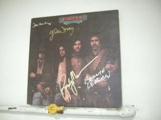 Eagles Signed Lp Desperado By 4 Members Of The Band / Group