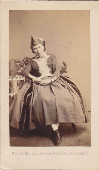 Desiree Artot Tchaikovsky Opera Singer Donizetti Berlin 1860 Vintage Cdv Photo